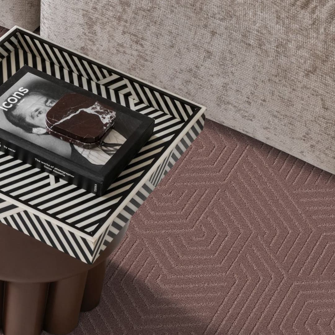 Ambiant Infinity Geometric Roze 1100 - Vloerbedekking - Tapijt