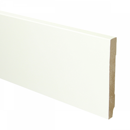 MDF Plint Recht 12cm Wit Gefolied