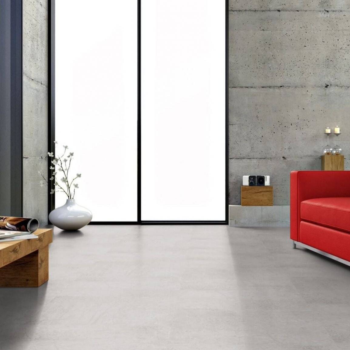 mFLOR Estrich Stone Grey 59211 - Plak PVC Vloer