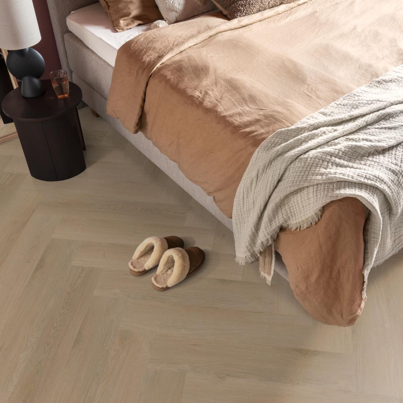 Ambiant Spigato Navaro Visgraat Dryback Natural Oak - Plak PVC Vloer