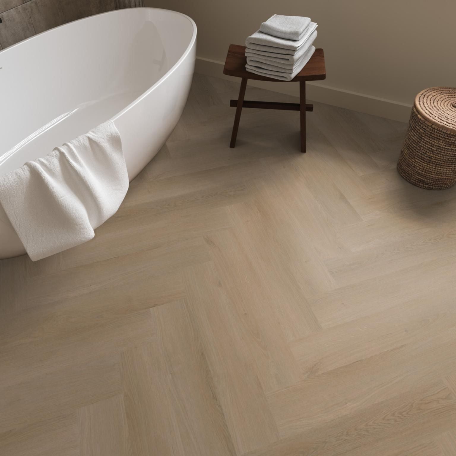 Ambiant Spigato Navaro Visgraat Dryback Natural Oak - Plak PVC Vloer