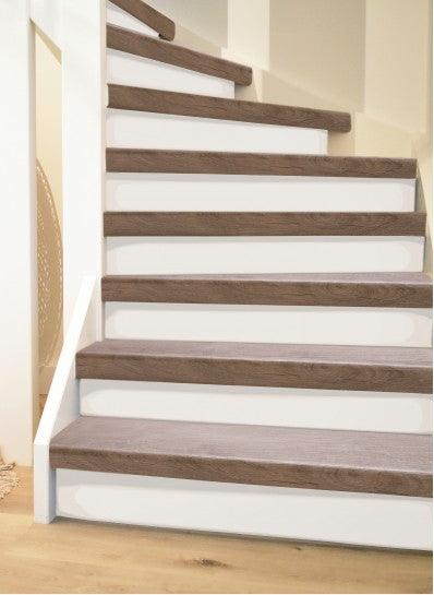 PVC Traprenovatie Easy Stairs Traptrede 52 River Oak Dark - 140 x 62 cm (voor 2 treden) - Harman Vloeren Amsterdam