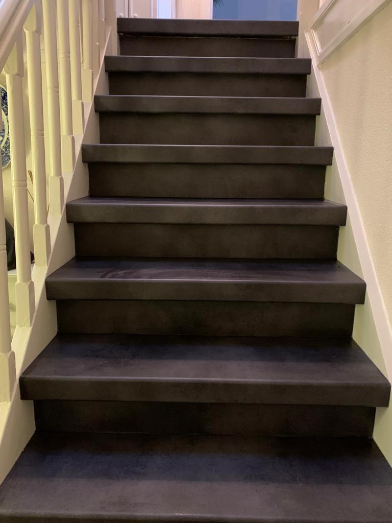 PVC Traprenovatie Easy Stairs Traptrede 55 Stone Black - 140 x 62 cm (voor 2 treden) - Harman Vloeren Amsterdam