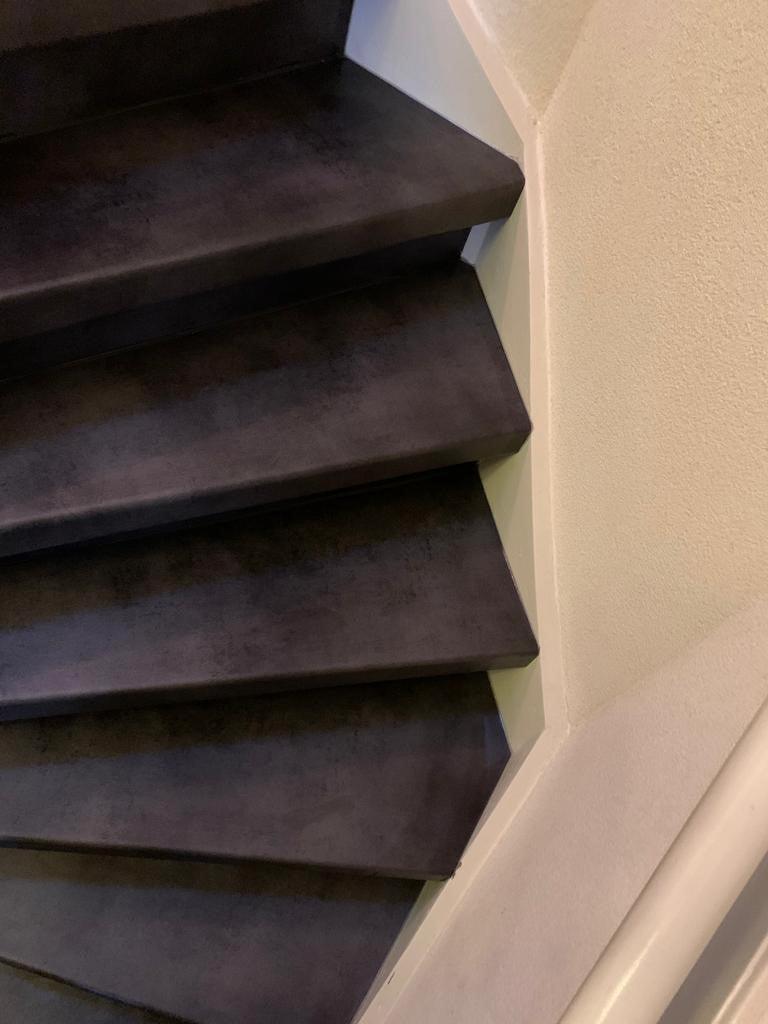 PVC Traprenovatie Easy Stairs Traptrede 55 Stone Black - 100 x 62 cm (voor 2 treden) - Harman Vloeren Amsterdam