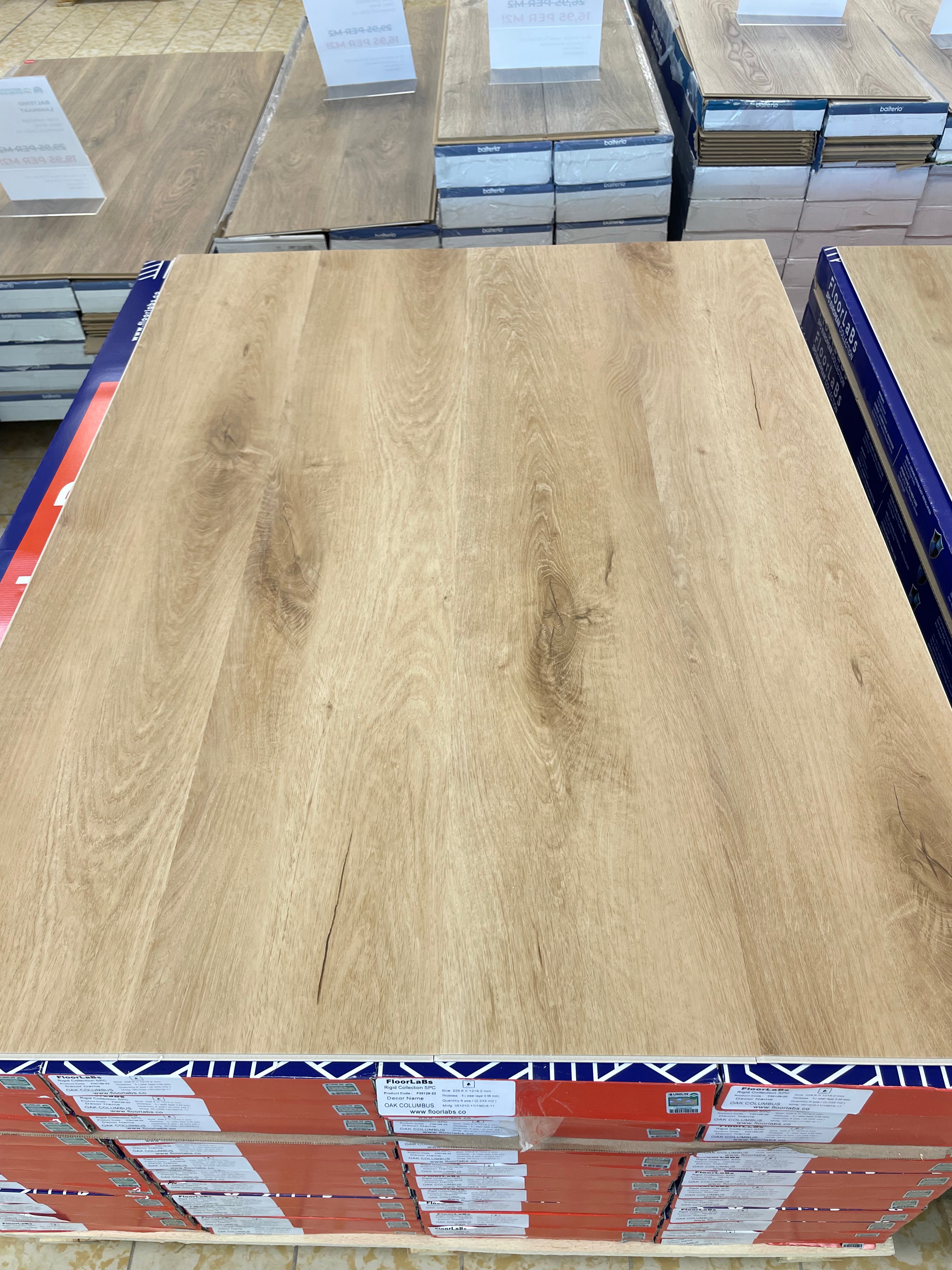 Actie PVC Landelijk Eiken Columbus Plank Click - Klik PVC