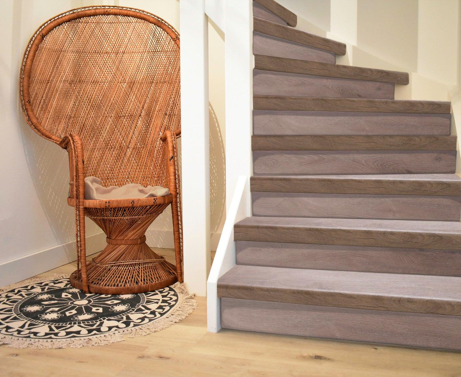 PVC Traprenovatie Easy Stairs Stootbord 52 River Oak Dark - 150,5 x 23,5 cm - Harman Vloeren Amsterdam