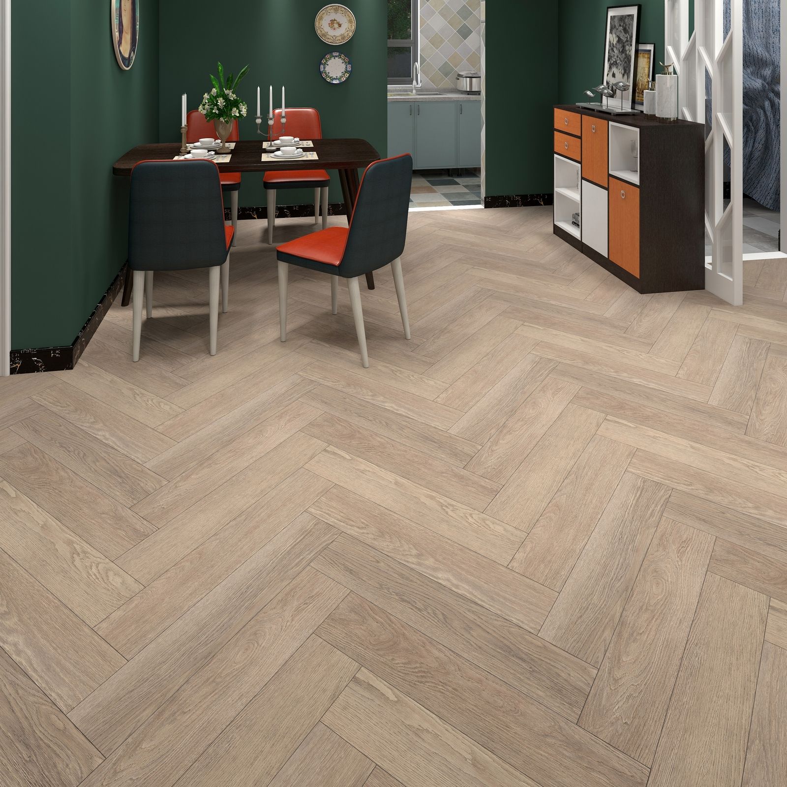 WOOD Visgraat PVC Click Dominicano Oak WD-202-HB