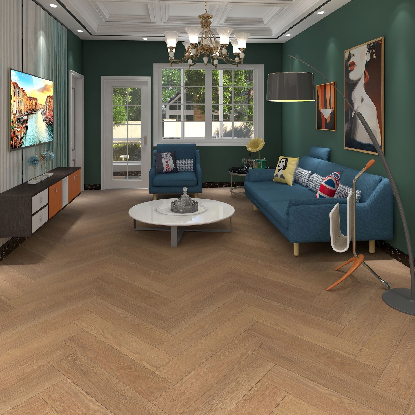 WOOD Visgraat PVC Click Valley Oak WD-206-HB