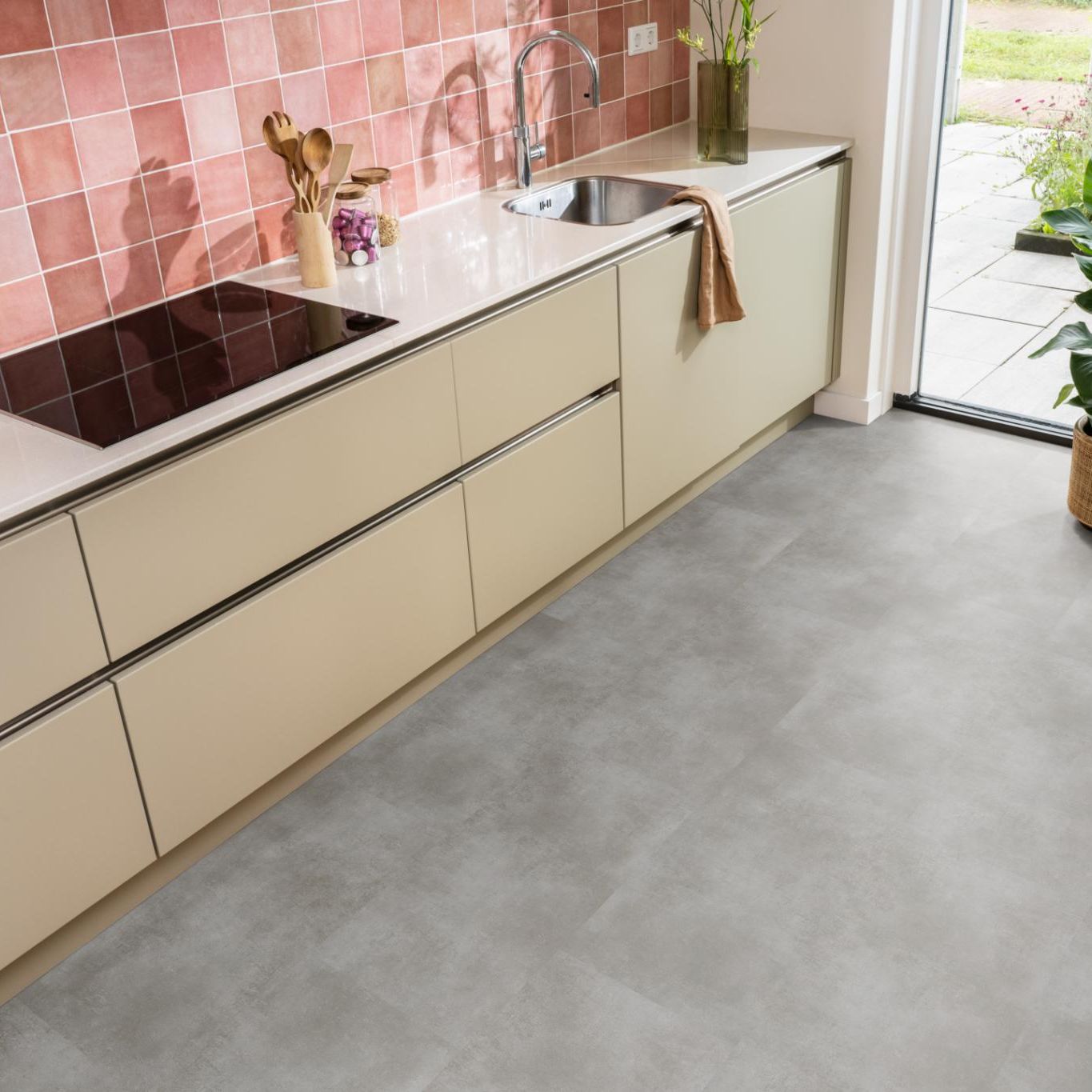 Ambiant Concrete Dryback Blue Grey - Plak PVC Vloer