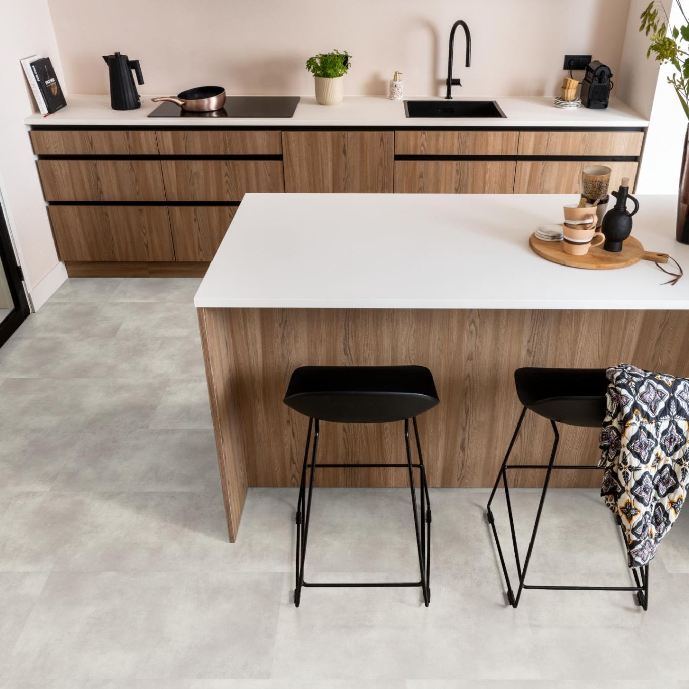 Ambiant Concrete Dryback Off Grey - Plak PVC Vloer