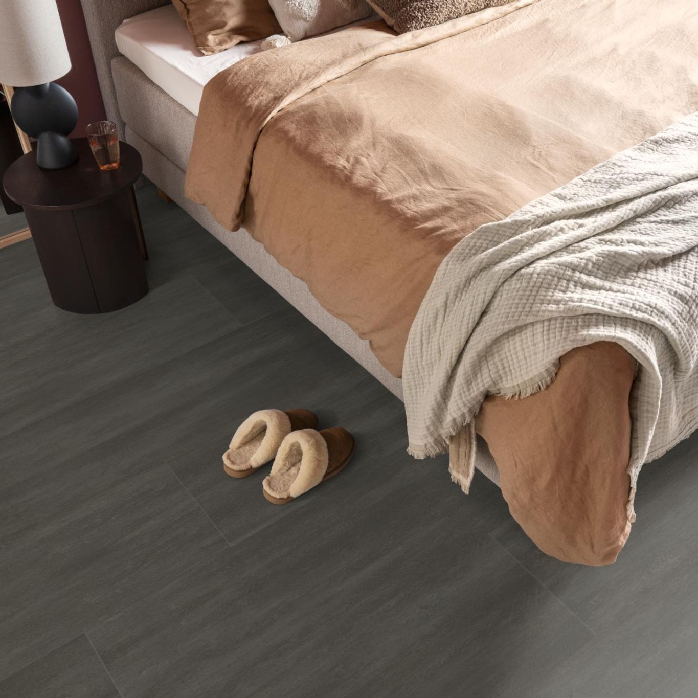 Ambiant Concrete XL Dryback Anthracite - Plak PVC Vloer