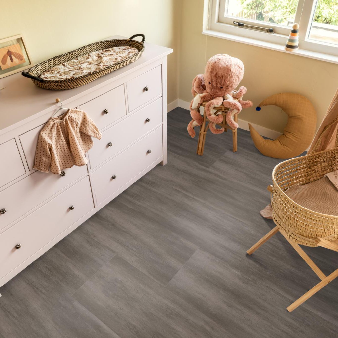 Ambiant Concrete XL Dryback Mid Grey - Plak PVC Vloer