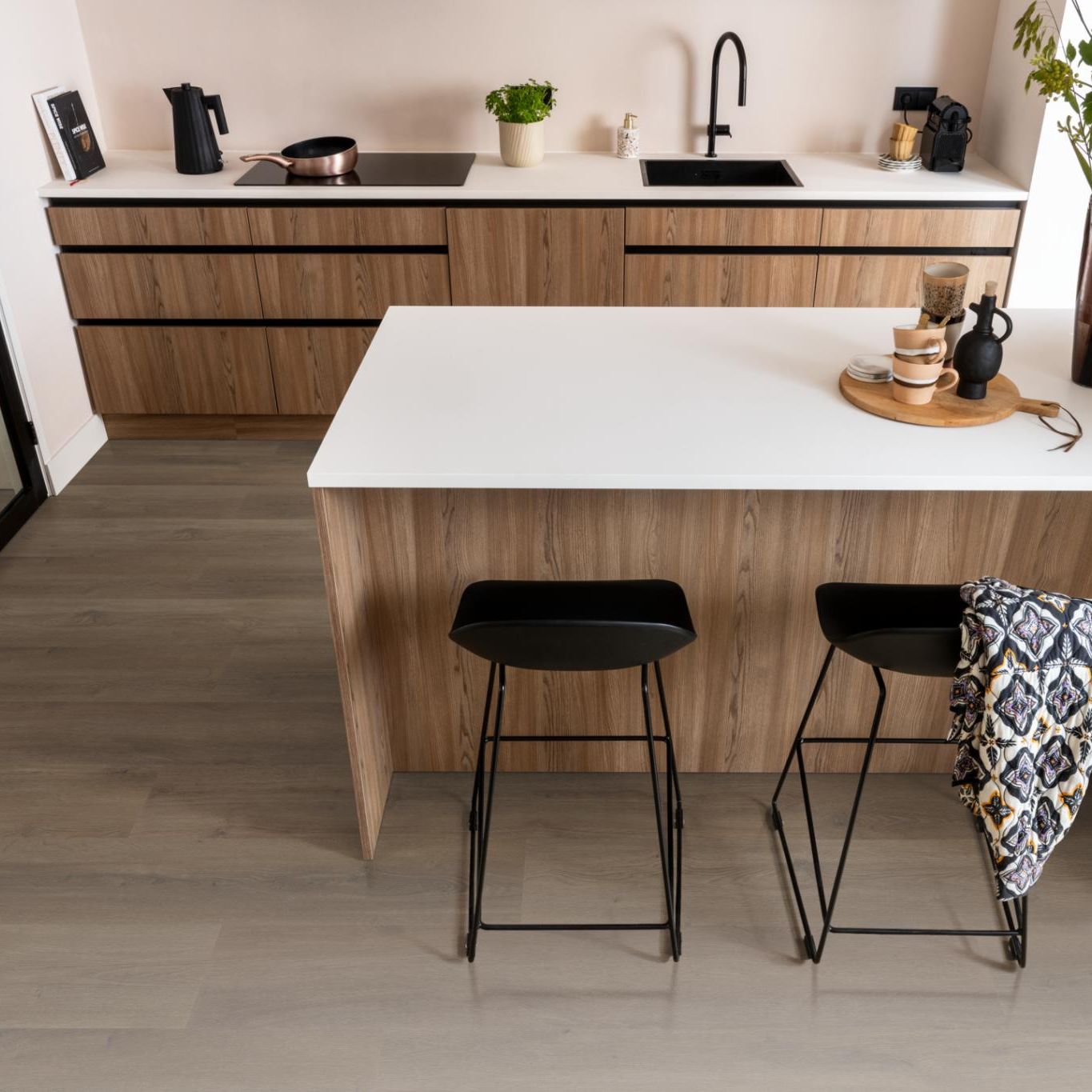 Ambiant Espero Dryback Warm Brown - Plak PVC Vloer