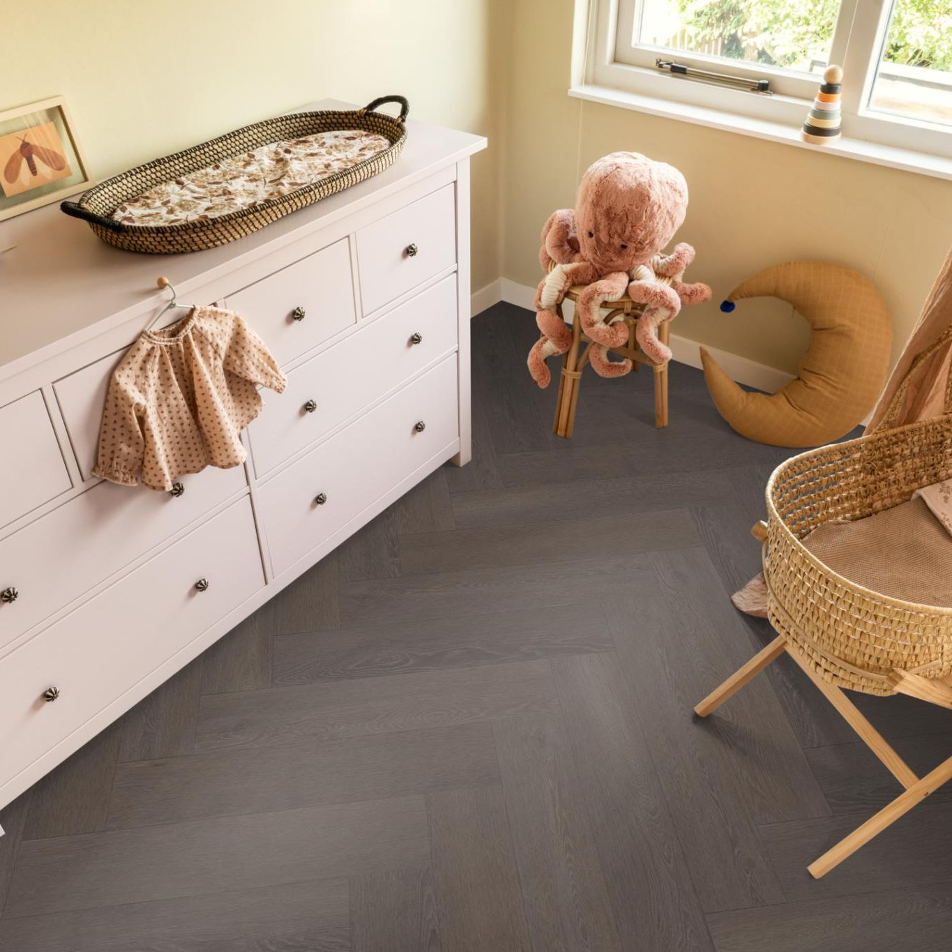 Ambiant Herringbone Click Charcoal - Klik PVC Vloer