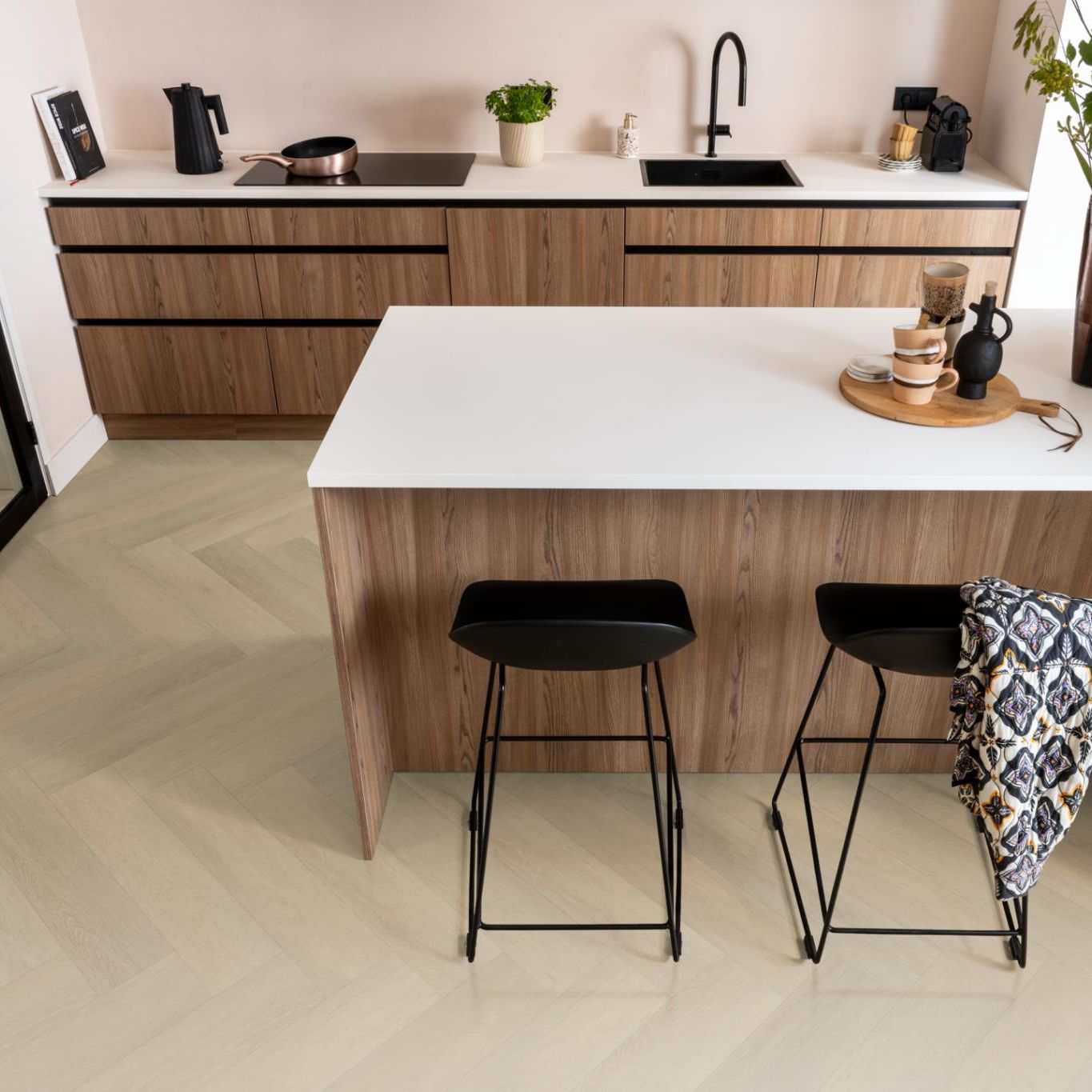 Ambiant Herringbone Click Natural - Klik PVC Vloer