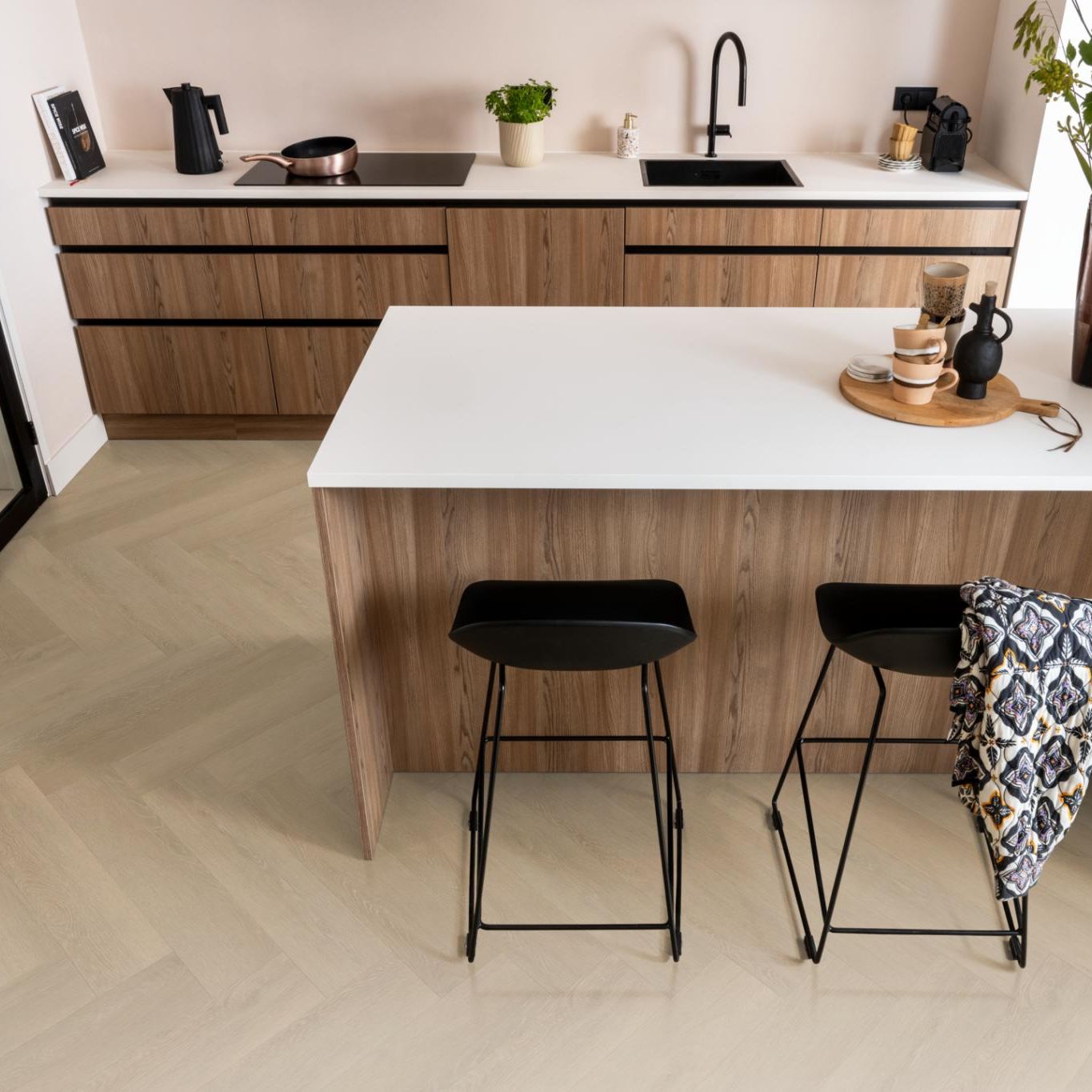 Ambiant Herringbone Click Warm Natural - Klik PVC Vloer