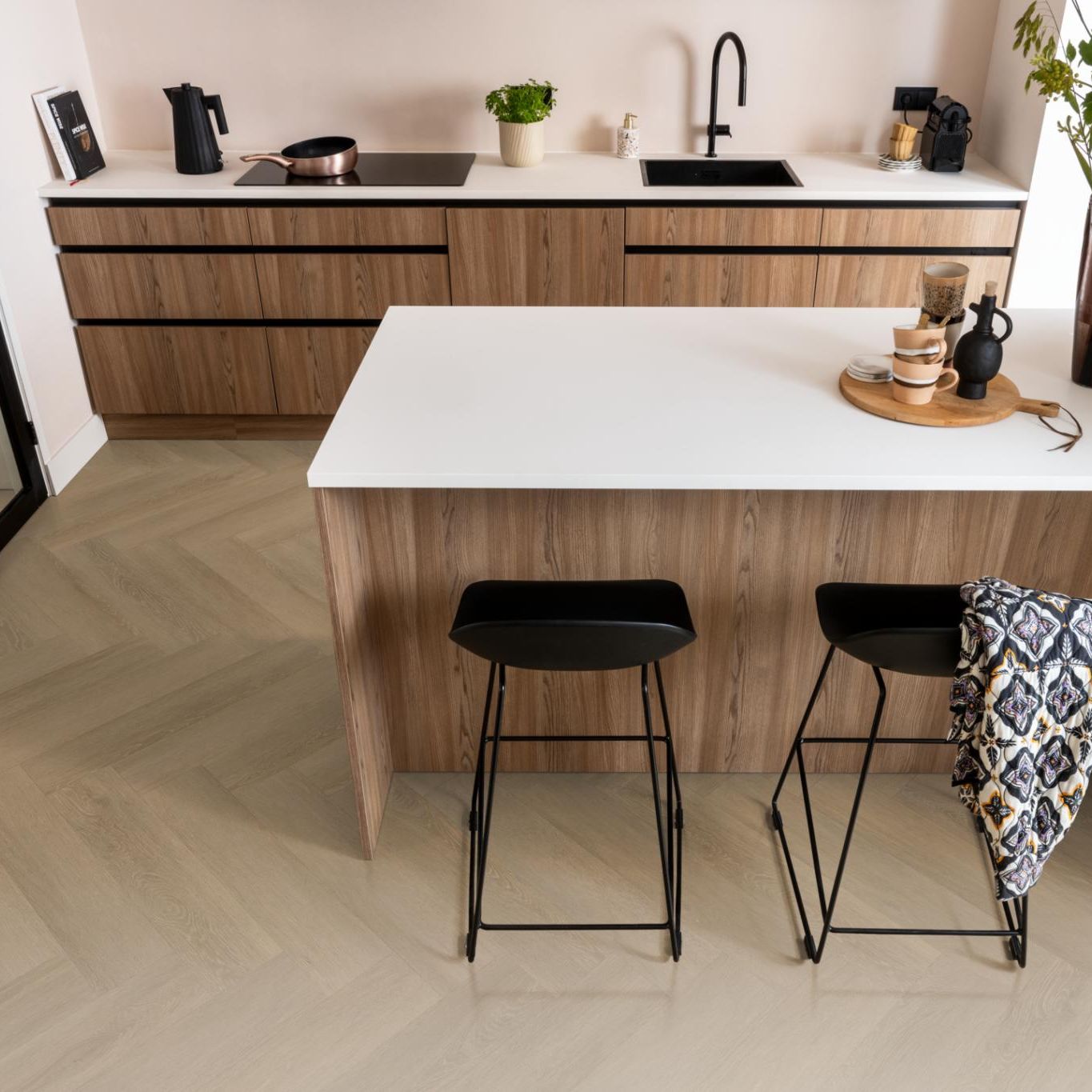 Ambiant Herringbone Dryback Sun Kissed - Plak PVC Vloer