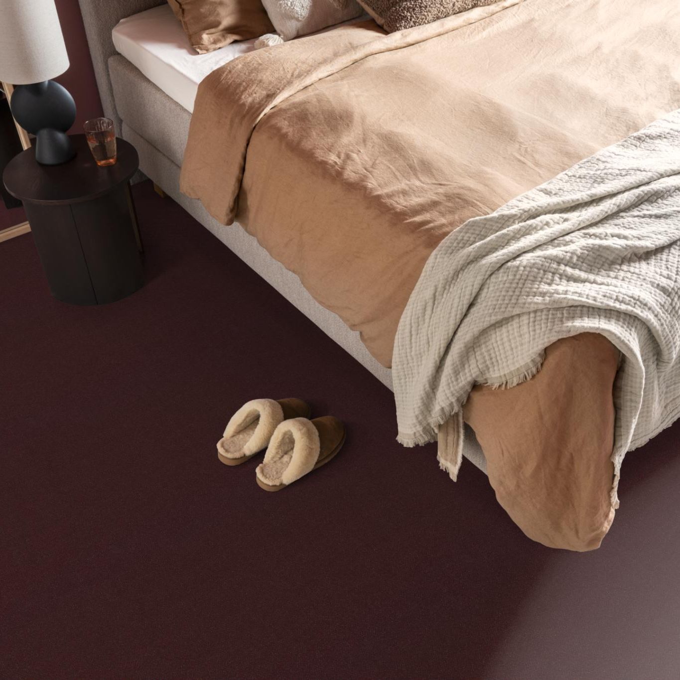 Ambiant Megapool Donkerrood 1001 - Vloerbedekking - Tapijt