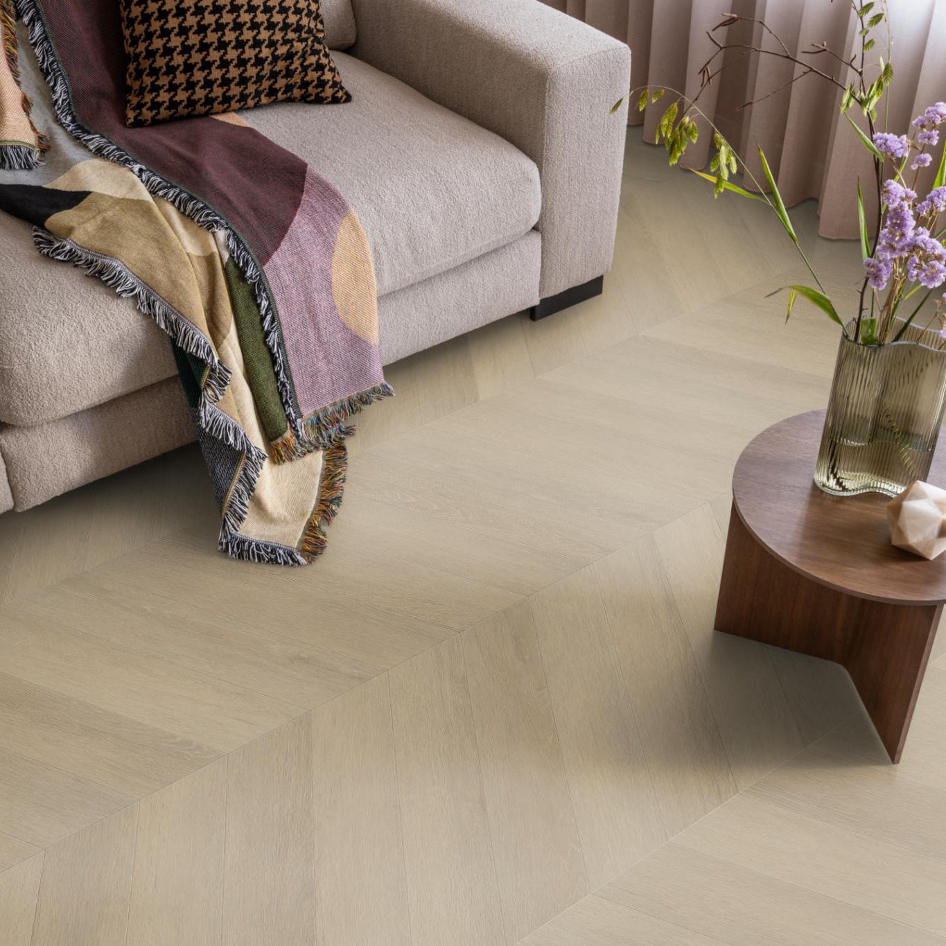 Ambiant Noble Dryback Hongaarse Punt Natural - Plak PVC Vloer
