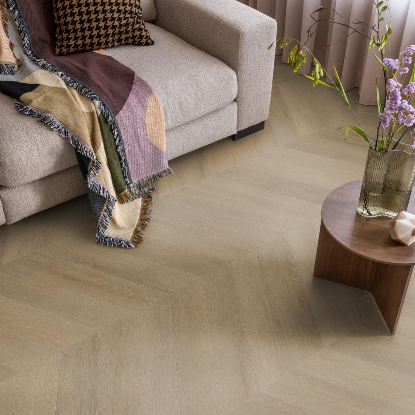 Ambiant Noble Dryback Hongaarse Punt Sun Kissed - Plak PVC Vloer