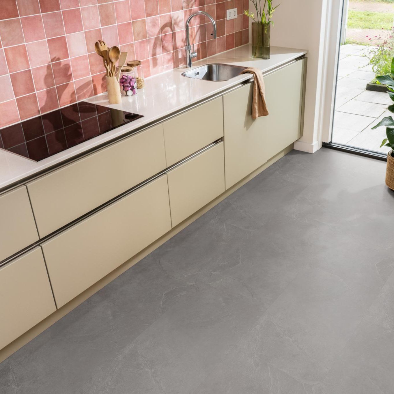 Ambiant Noveno Dryback Dark Grey - Plak PVC Vloer