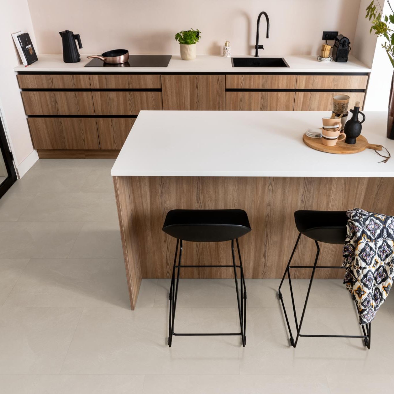 Ambiant Noveno Dryback Warm Beige - Plak PVC Vloer