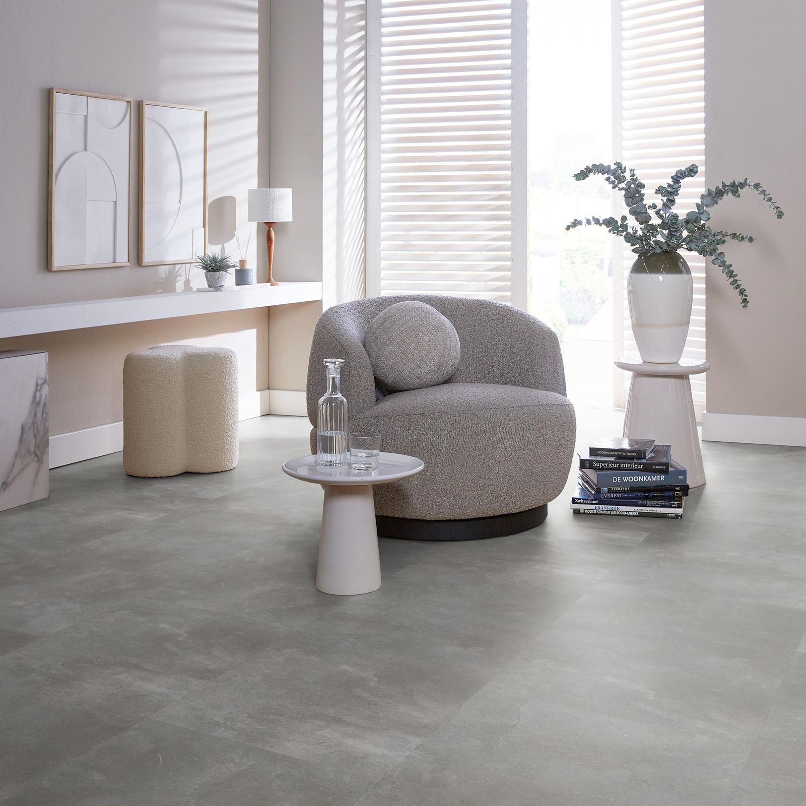 Ambiant Piazzo Dryback Dark Grey - Plak PVC Vloer