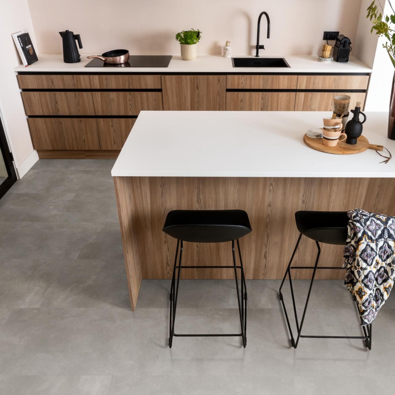 Ambiant Piazzo Dryback Warm Grey - Plak PVC Vloer