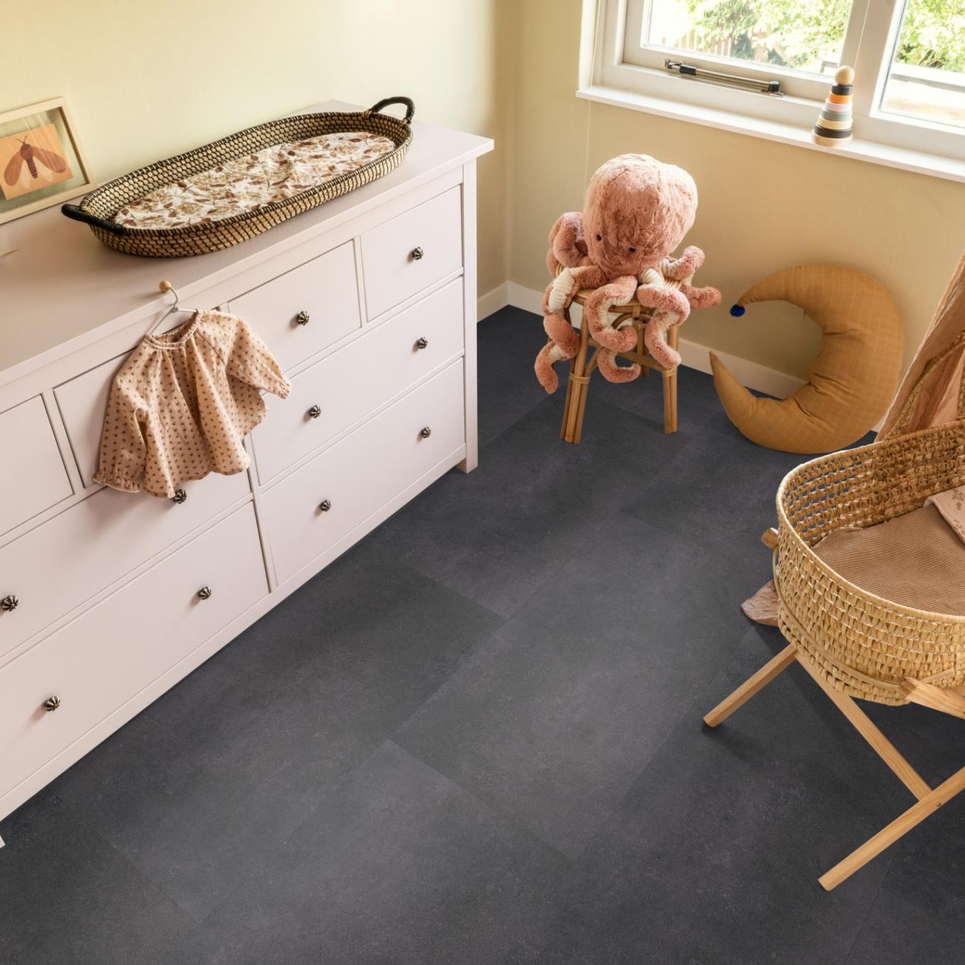 Ambiant Sarino Dryback Anthracite - Plak PVC Vloer