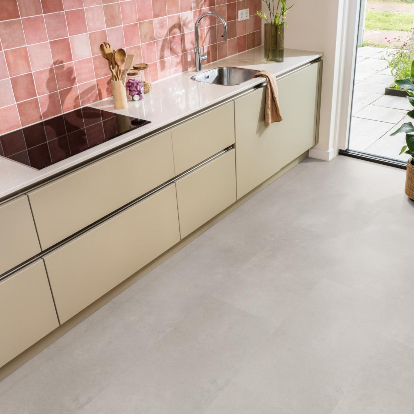 Ambiant Sarino Dryback Light Grey - Plak PVC Vloer