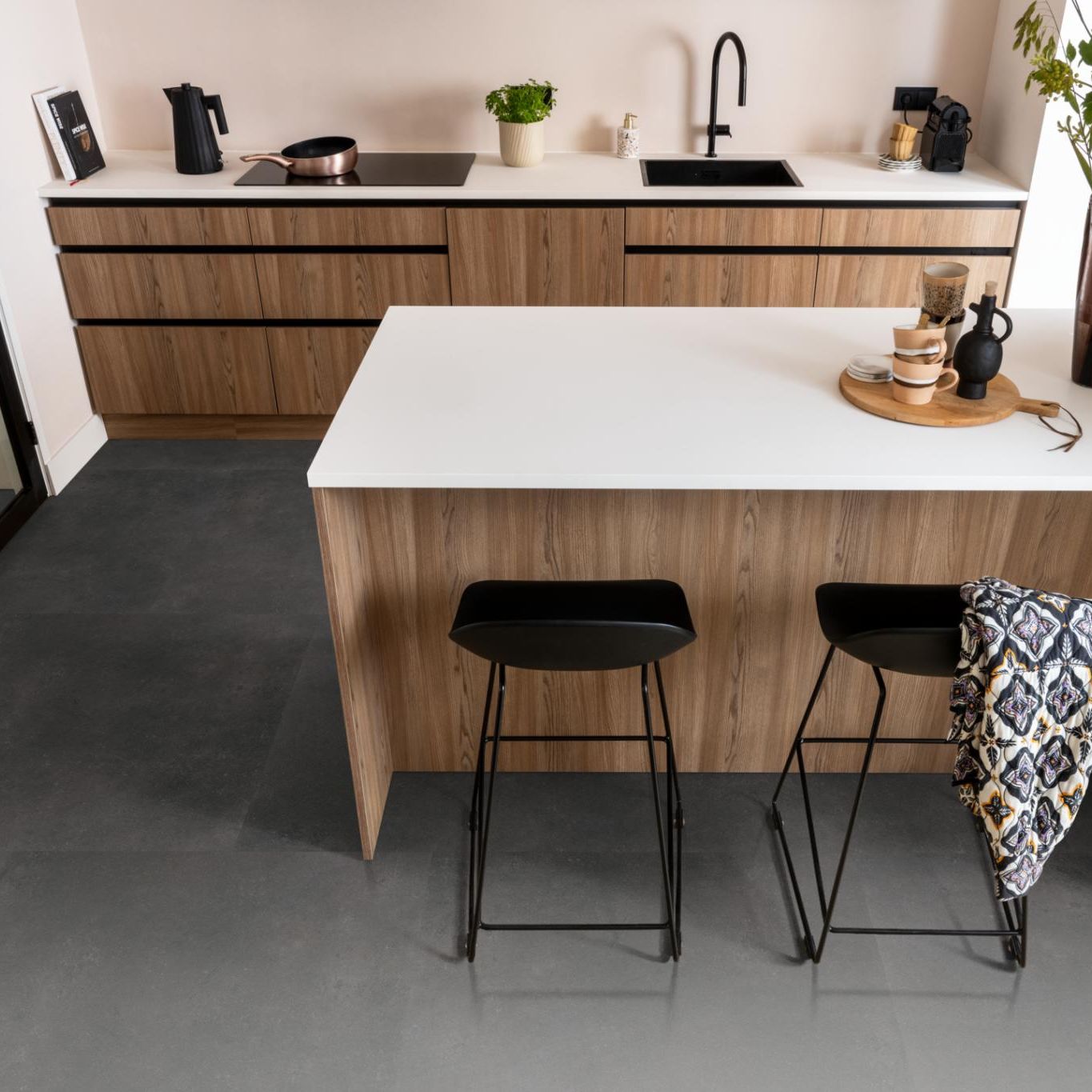 Ambiant Sarino XL Dryback Anthracite - Plak PVC Vloer