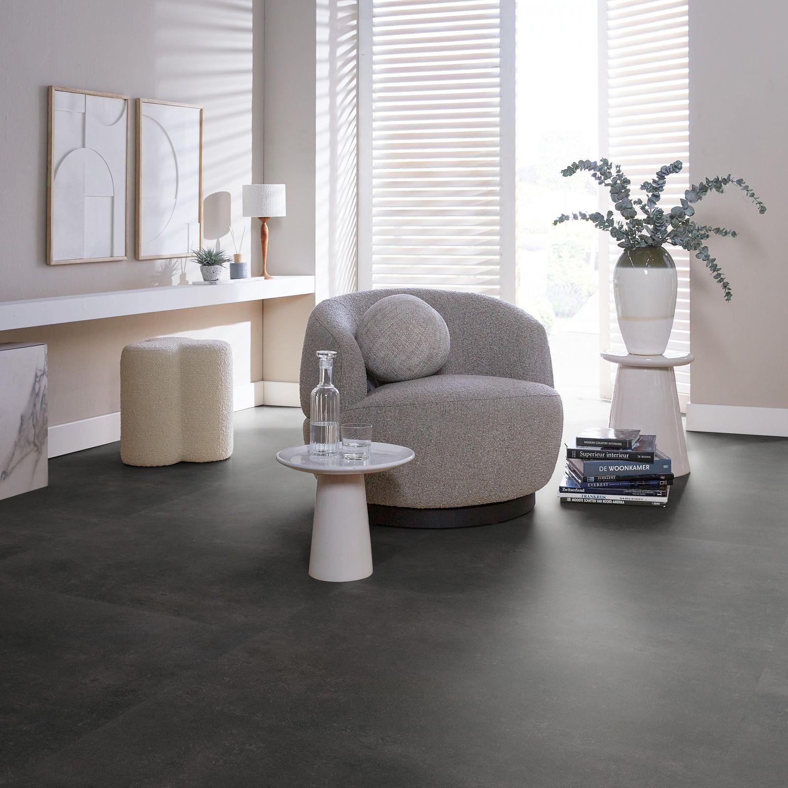Ambiant Sarino XL Dryback Anthracite - Plak PVC Vloer