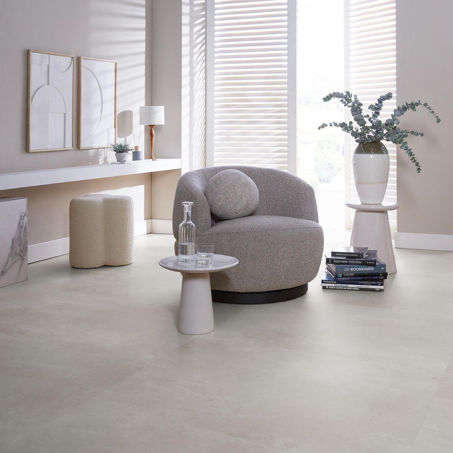 Ambiant Sarino XL Dryback Grey - Plak PVC Vloer