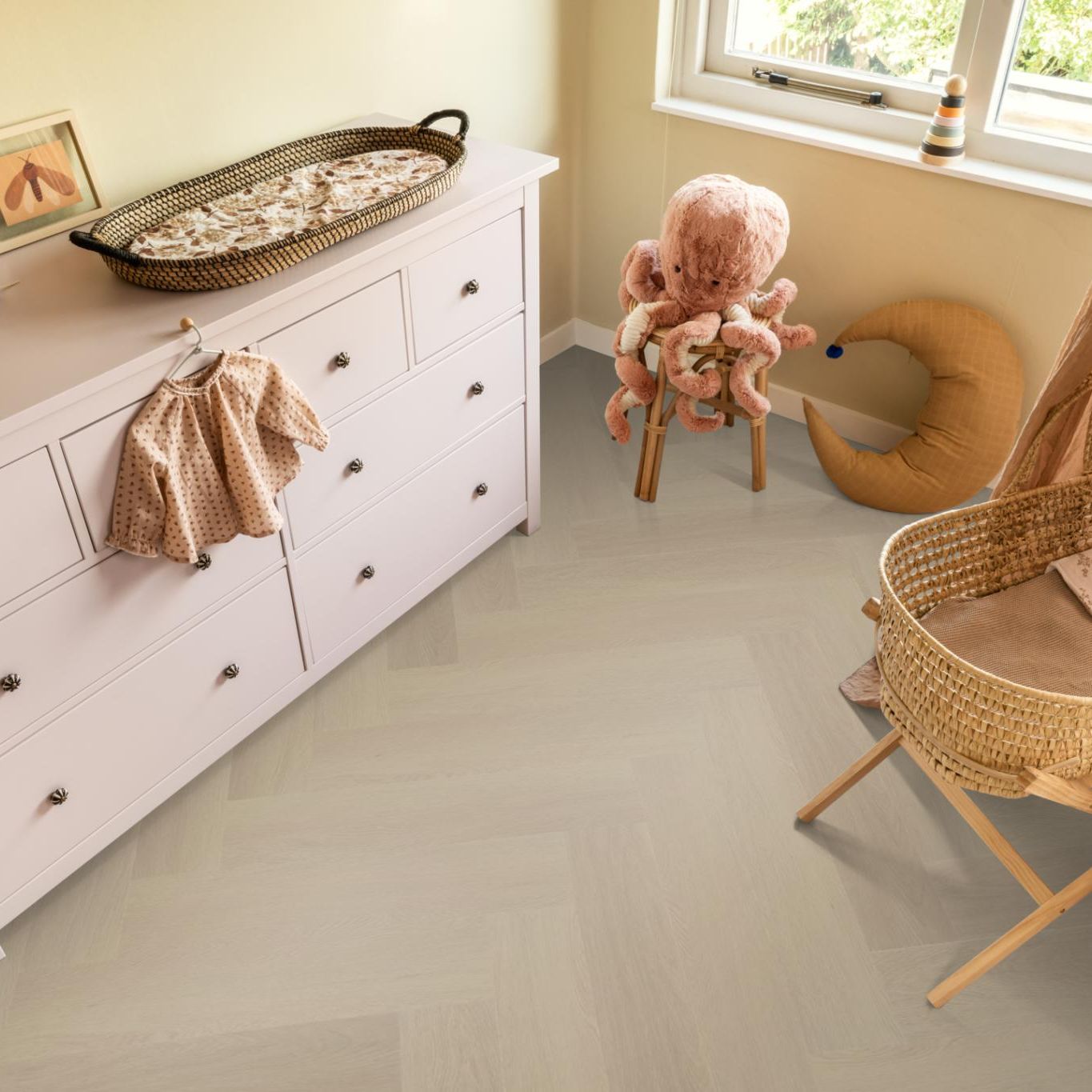 Ambiant Spigato Estino Visgraat Click Beige - Klik PVC Vloer