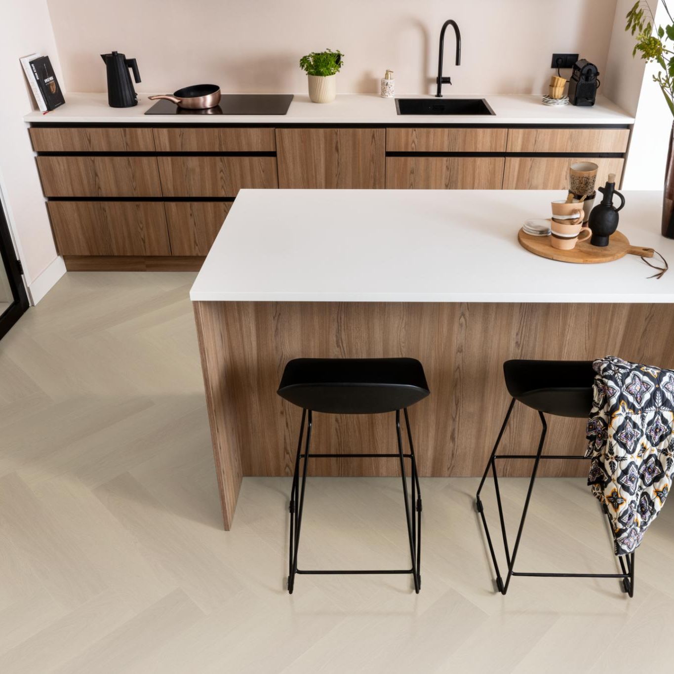 Ambiant Spigato Estino Visgraat Click Beige - Klik PVC Vloer