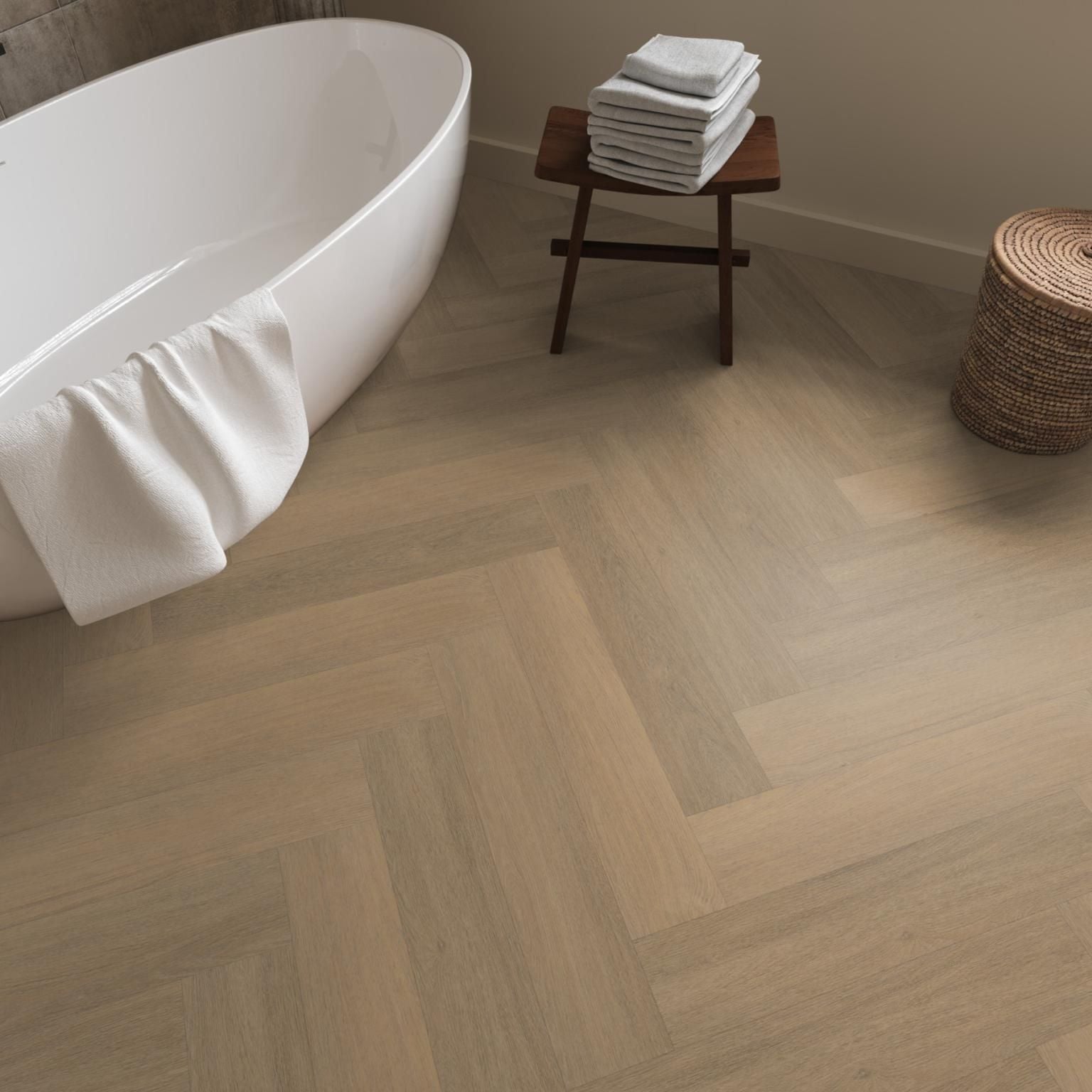 Ambiant Spigato Viranto Visgraat Dryback Warm Natural - Plak PVC Vloer