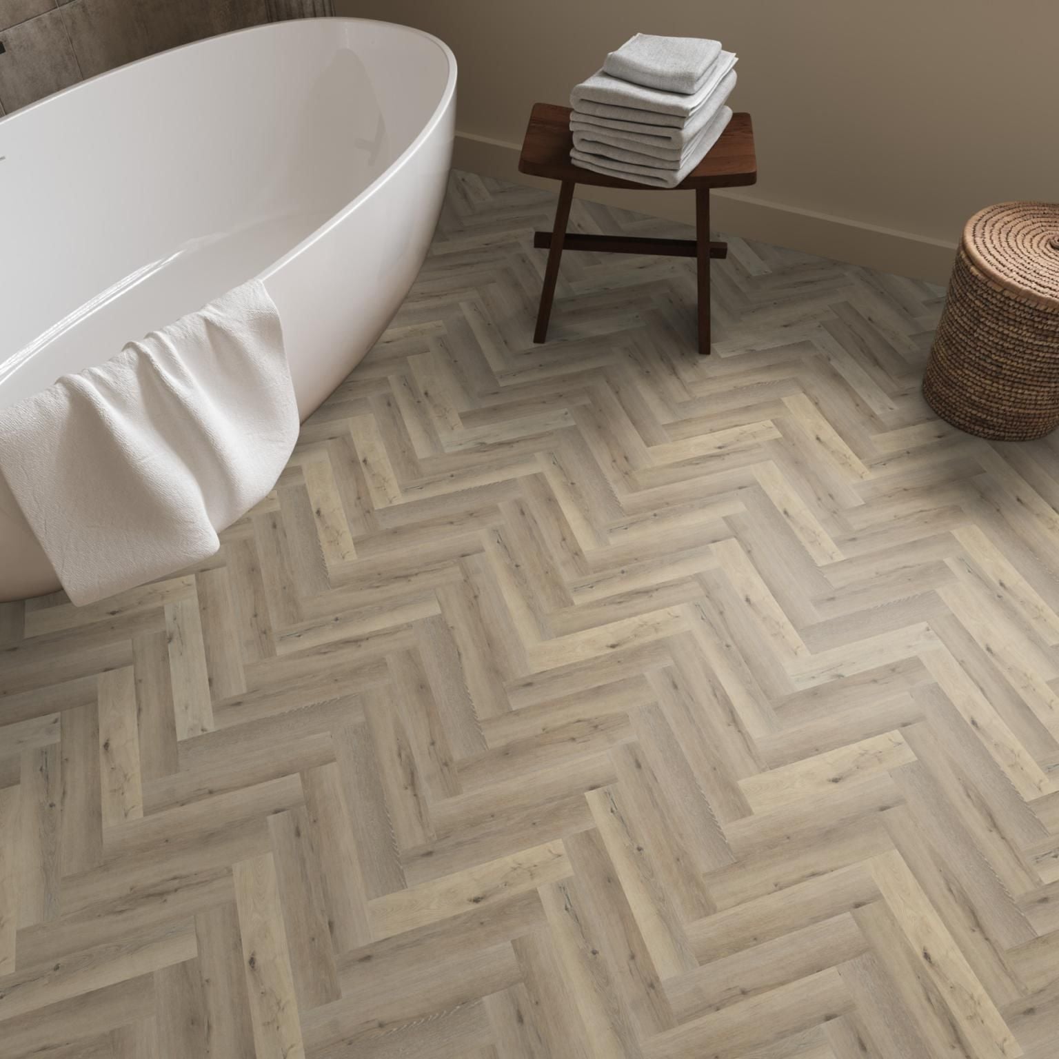 Ambiant Spigato Visgraat Dryback Light Oak - Plak PVC Vloer