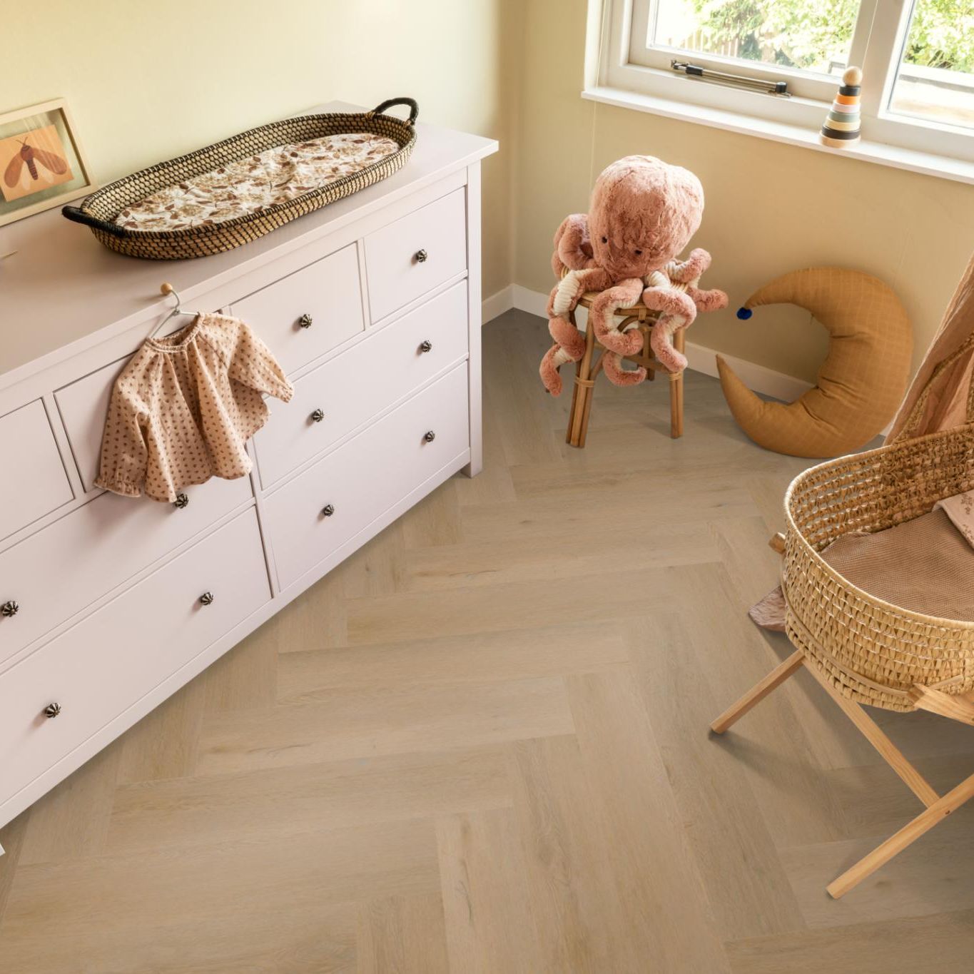 Ambiant Spigato Vivero Visgraat Dryback Warm Oak - Plak PVC Vloer