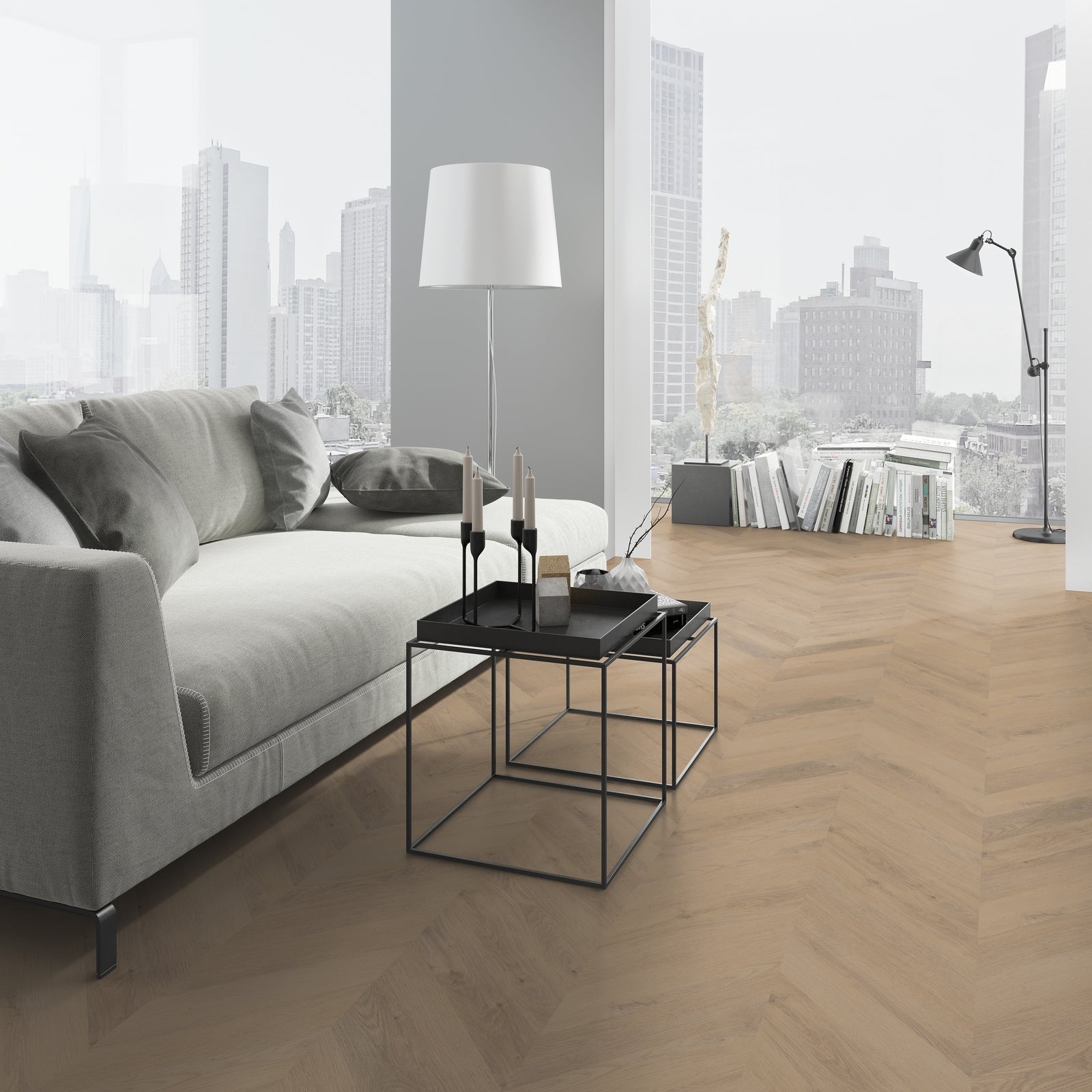 Belakos Palazzo Hongaarse Punt 72 Dryback - Plak PVC Vloer