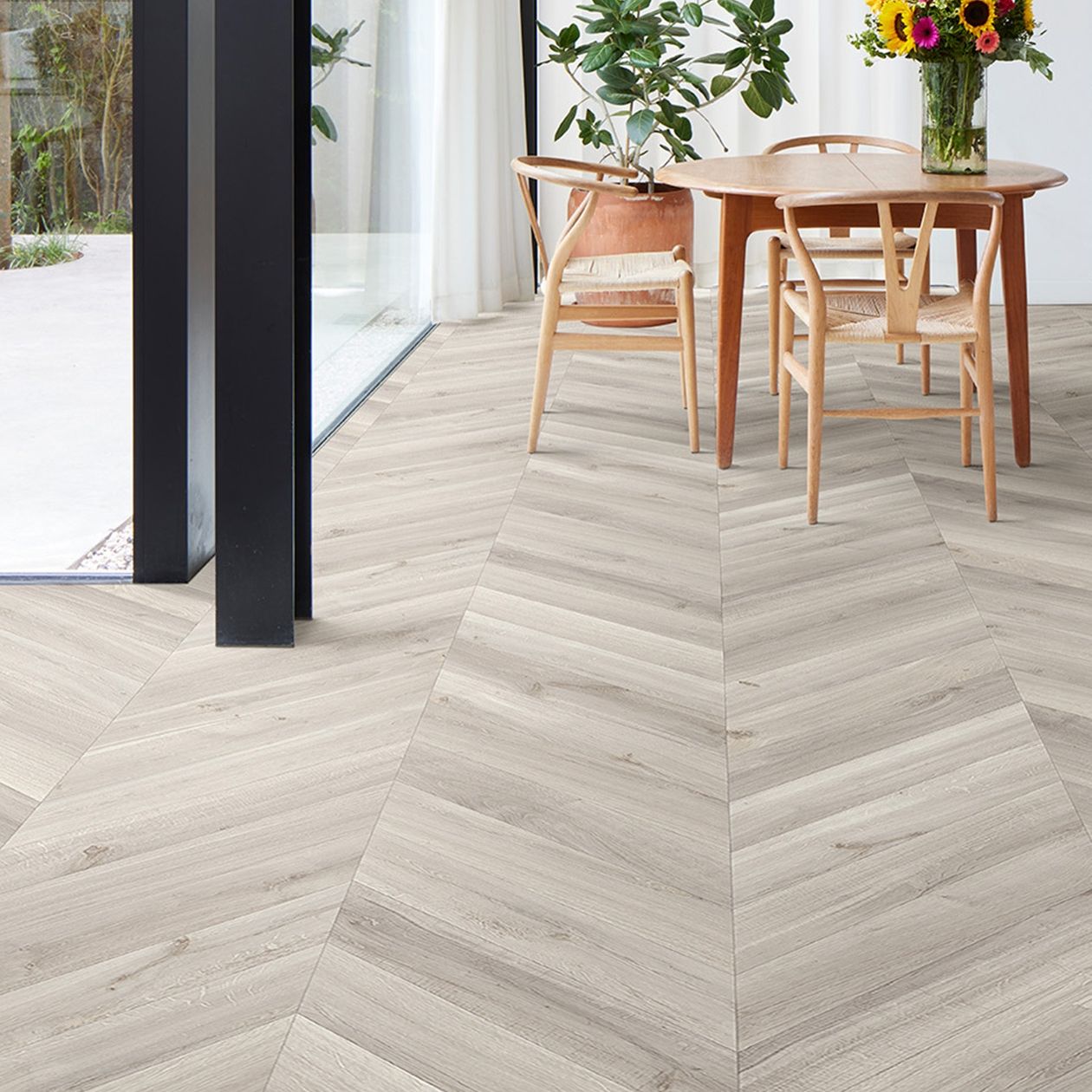 Interfloor Dynamic Hongaarse Punt H17 - Vinyl - Black Tex Backing