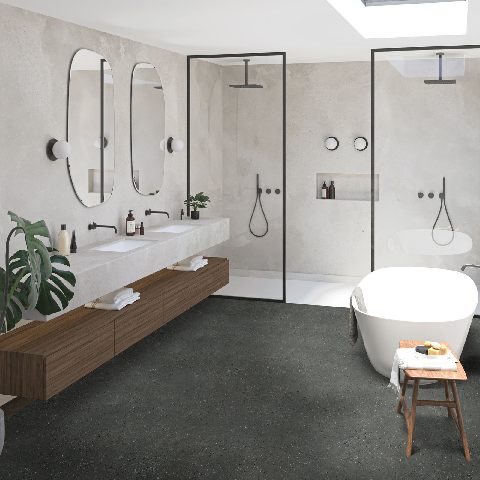 Interfloor Dynamic Stone 509 - Vinyl - Black Tex Back