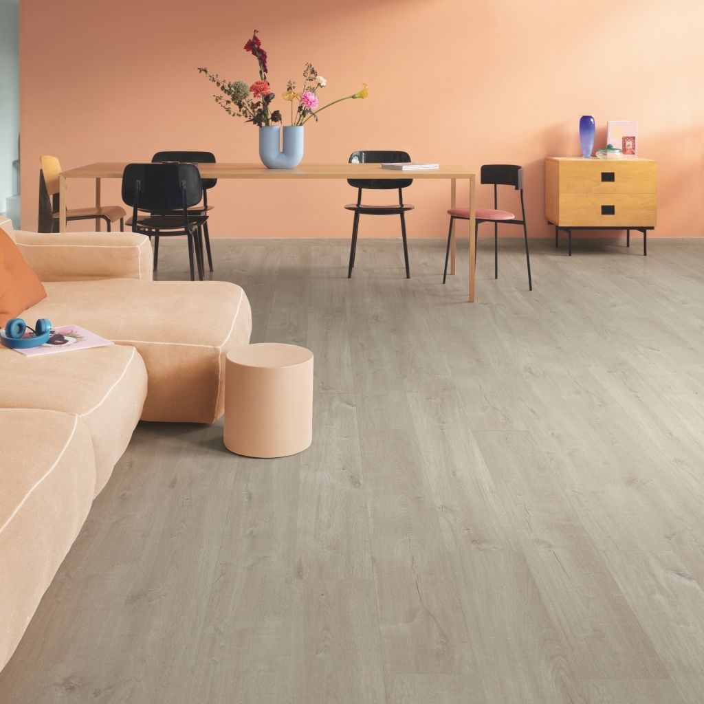 Quick-Step Livyn Pulse Click Plus PUCP40105 Katoen Eik Warm Grijs - Klik PVC Vloer