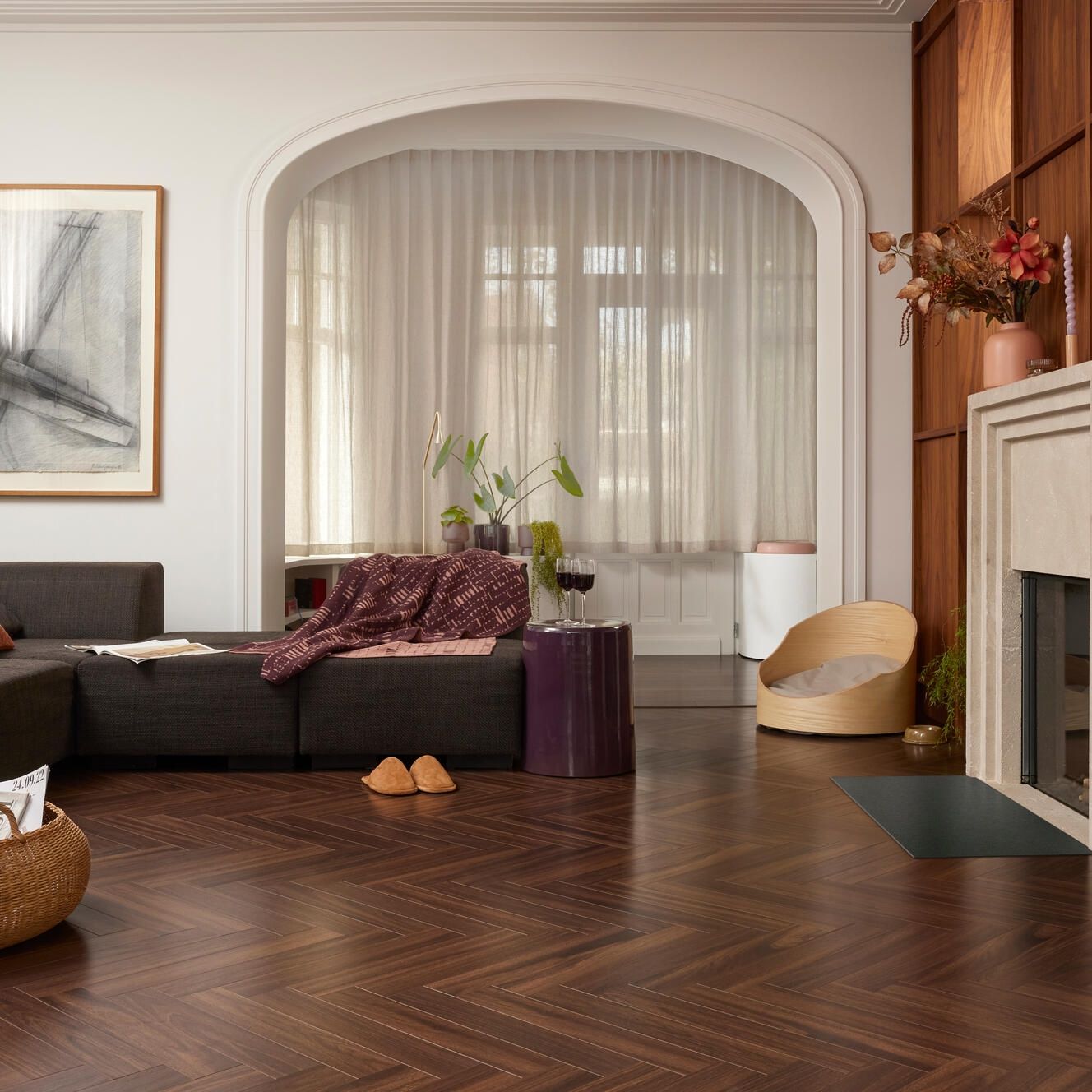 Berry Alloc Chateau+ 62002166 Walnut Brown Visgraat Laminaat