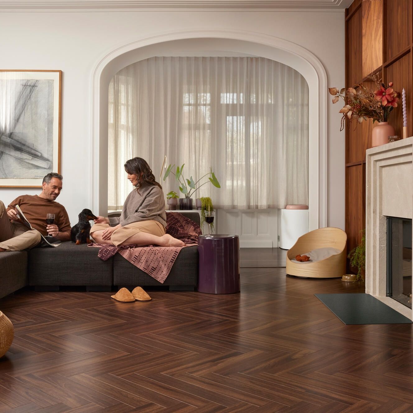 Berry Alloc Chateau+ 62002166 Walnut Brown Visgraat Laminaat