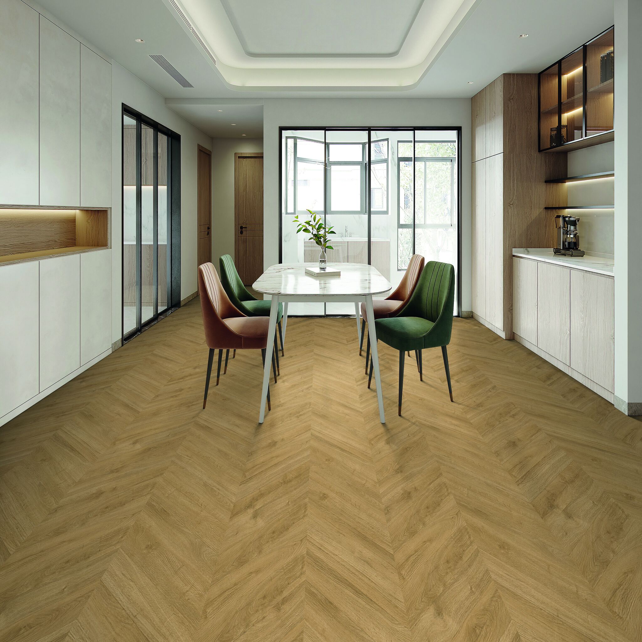 Gelasta Oakland Special Hongaarse Punt 3701 Naturel Plak PVC