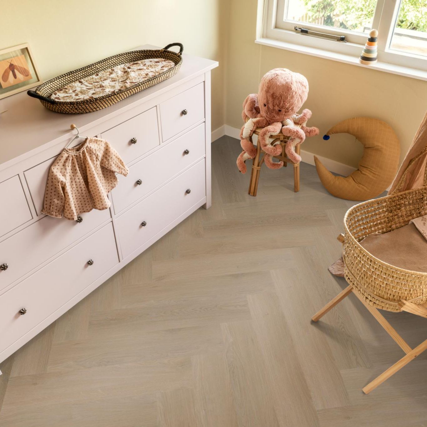 Ambiant Spigato Navaro Visgraat Dryback Natural Oak - Plak PVC Vloer