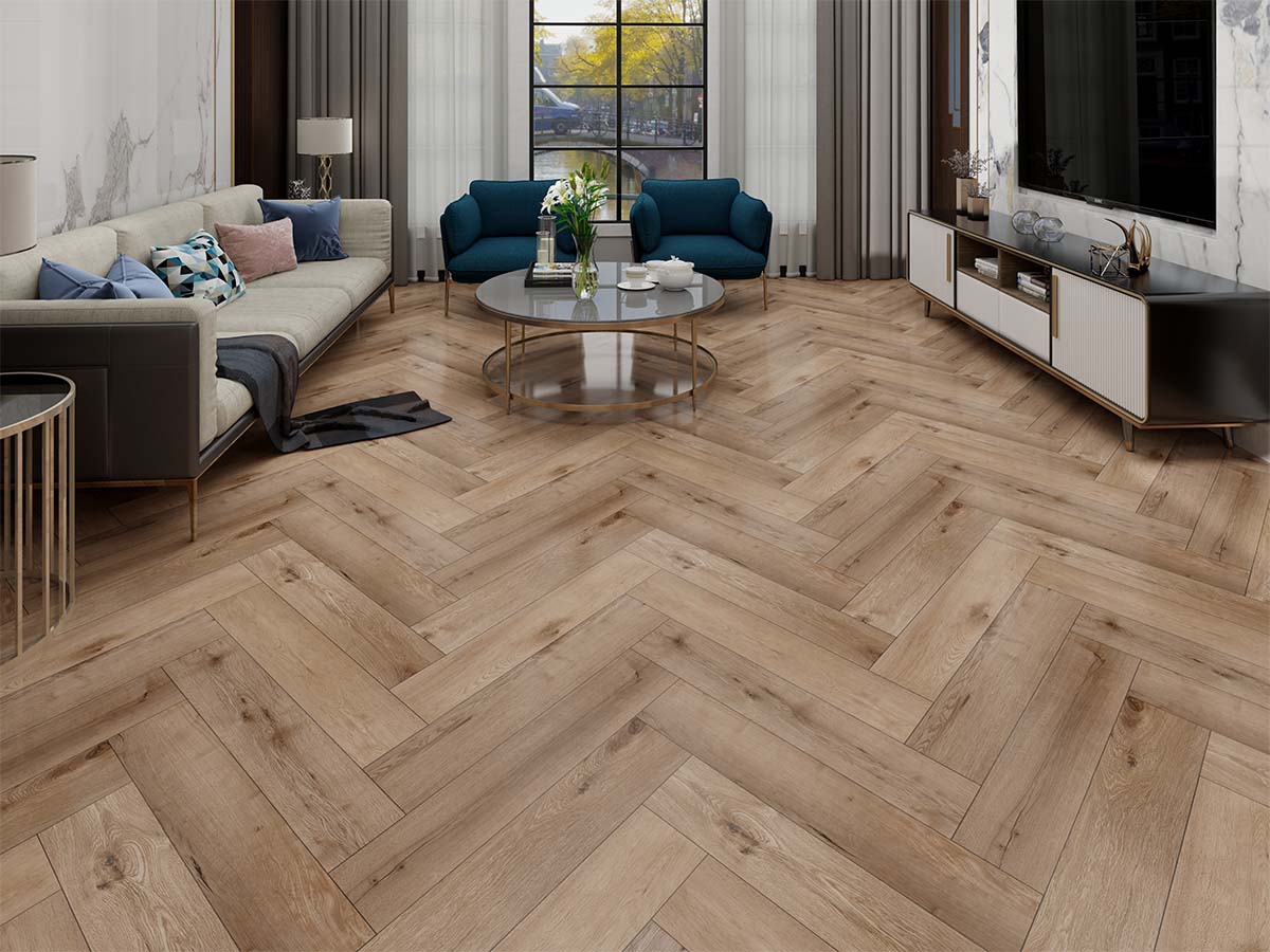 Grande GR-504-HB Melange Oak Visgraat Click - Pvc Vloer