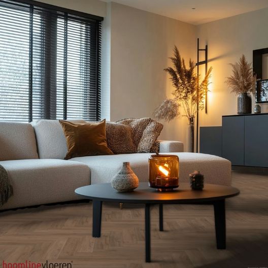 Hoomline Fusion Superior Dryback Visgraat V4 Gotham Oak Honey - Plak PVC Vloer