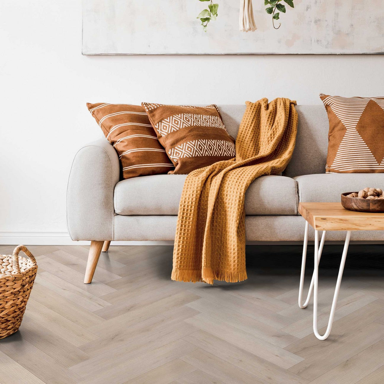 Solidfloor Mansion Dryback Visgraat Natural Oak - Plak PVC