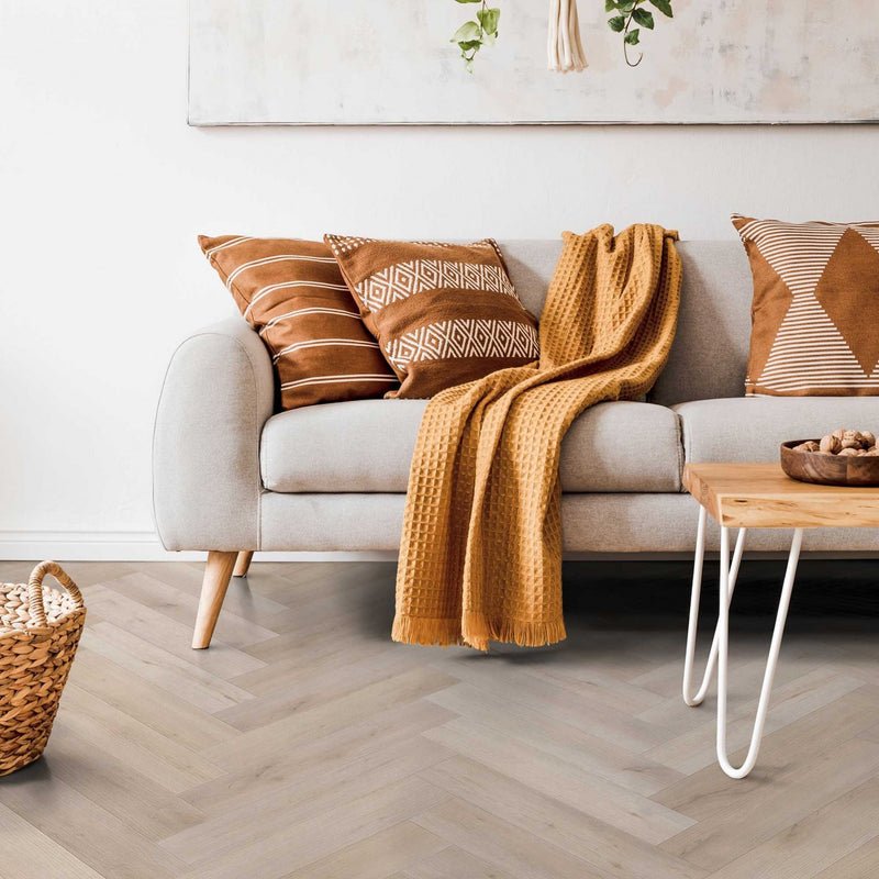 Solidfloor Dryback Visgraat Mansion Natural Oak - Visgraat Plak PVC